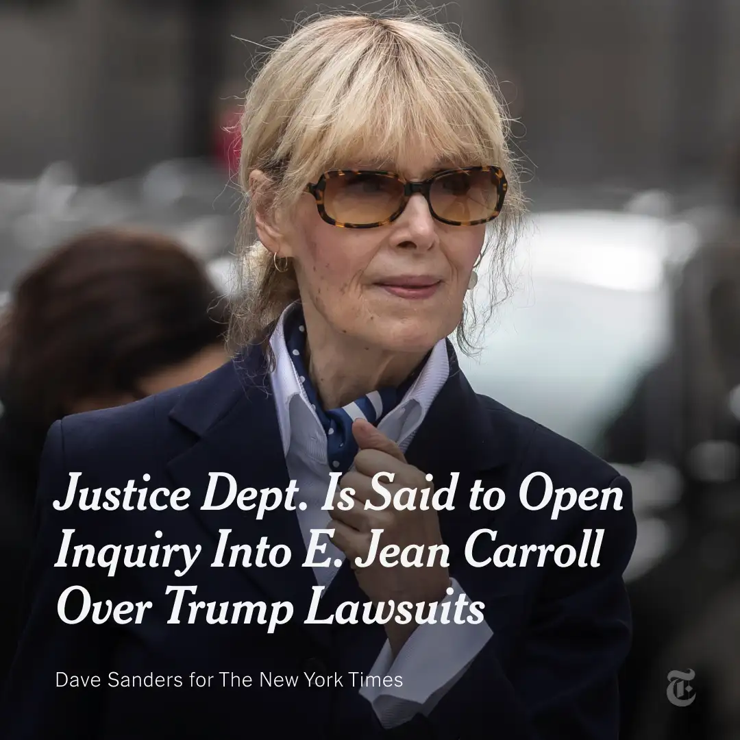 The Justice Department is said to have opened a criminal investigation into E. Jean Carroll, who ha…