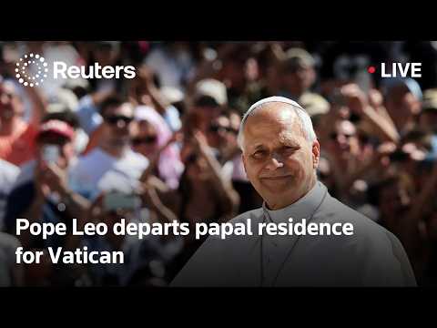 LIVE: Pope Leo departs papal residence for Vatican